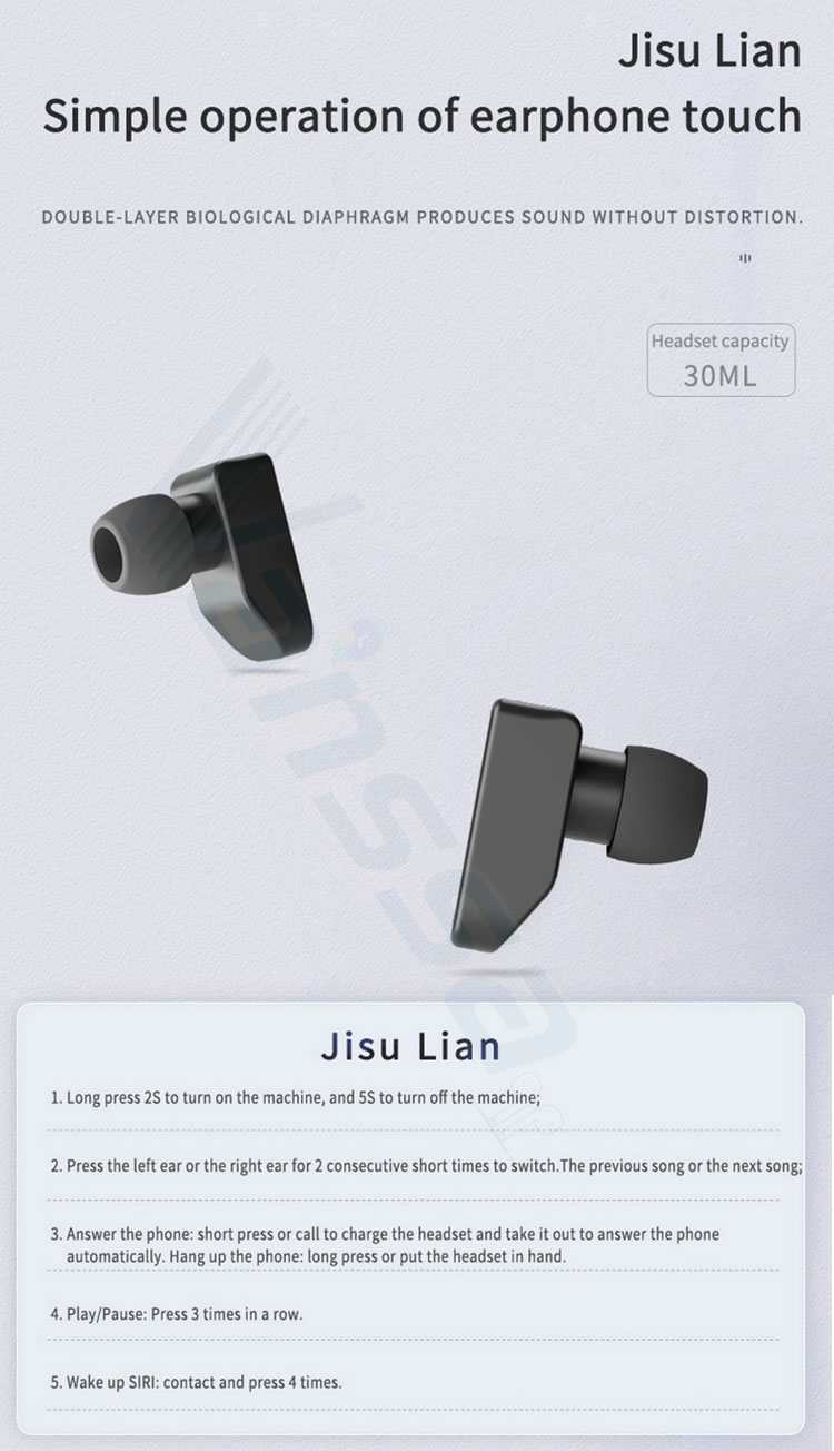 Water proof V22 with TWS wireless earphones earbuds music control BT calling smart watch waterproof