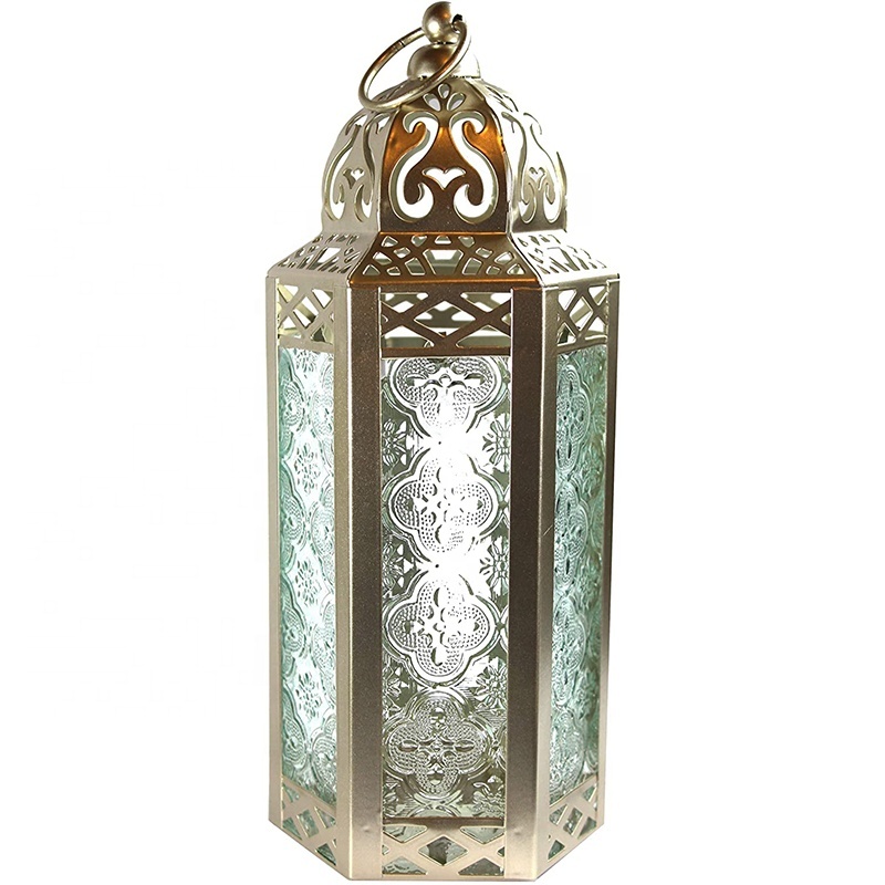Set Of 3 Moroccan Lanterns Antique Candle Lantern Decorative Black Metal Lantern For Home Decor