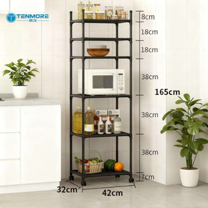 Étagère de rangement roulante robuste avec roues verrouillables <span class=keywords><strong>pour</strong></span> usage commercial <span class=keywords><strong>et</strong></span> domestique - Product Image 1