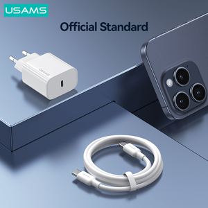 USAMS <span class=keywords><strong>Cargador</strong></span> Portátil Para Celular <span class=keywords><strong>20W</strong></span> Tipo-<span class=keywords><strong>C</strong></span> Rápido <span class=keywords><strong>Cargador</strong></span> de Teléfono Móvil para <span class=keywords><strong>Apple</strong></span> 15 14 13 12 11 Pro Max Carga - Product Image 3