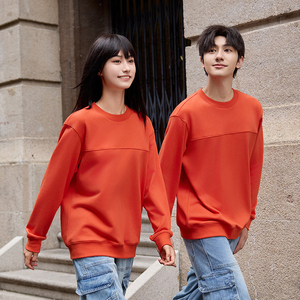 380 GSM 85% cotone 15% poliestere goffrato alta qualità peso massimo Logo personalizzato stampa autunno Unisex girocollo <span class=keywords><strong>felpa</strong></span> - Product Image 2