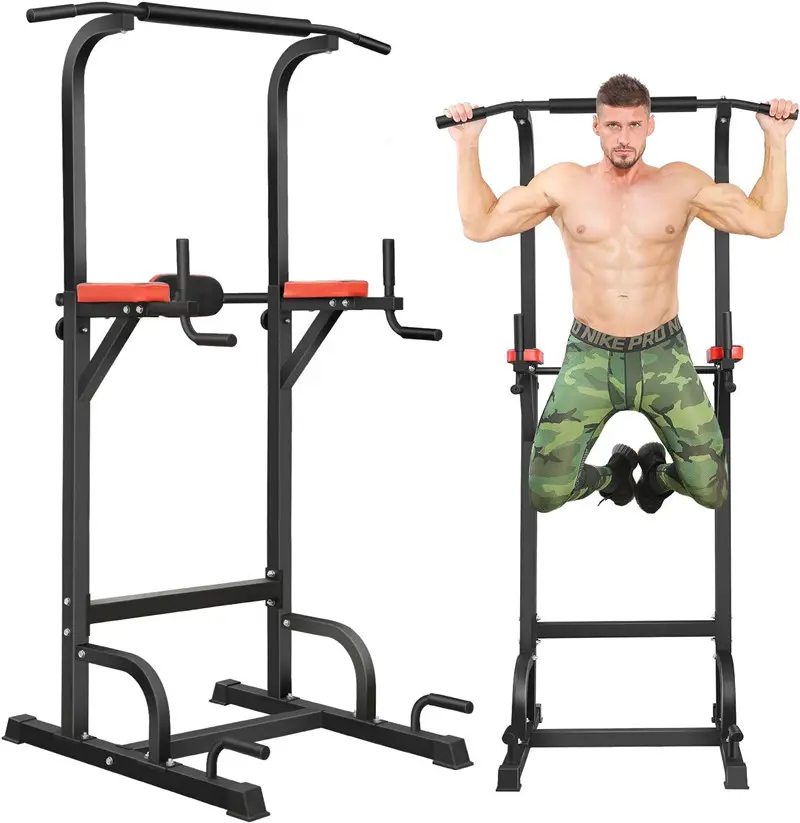 Power tower Multi Function Adjustable Pull Up Bar Squat Rack home gym equipment