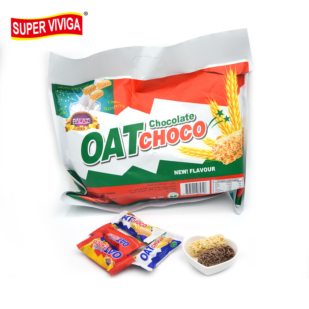 OEM bag packing oatmeal chocolate Choco oat bar