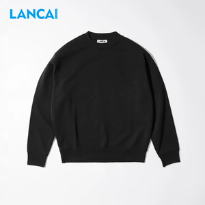 Lancai High Quality Pullover Cotton <b>Plain</b> Dyed Custom White Crewneck <b>Sweatshirt</b> Men Custom Women's Men's Hoodies & <b>Sweatshirts</b> - Product Image 2