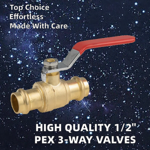 Vannes à boisseau sphérique 3 voies en laiton 1/2'' F1960 PEX hydrauliques haute température, qualité usine, prix compétitif, OEM - Product Image 2