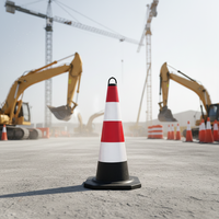 Cône de signalisation routière renforcé de 90 cm, antidérapant, robuste, pour travaux routiers à grande vitesse