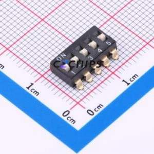 BX-DS2.54-5PTP DIP Switch SMD,P=2.54mm Switch Flat Toggle, Groove Type Single Pole Single Throw 5 2.54mm - Product Image 1
