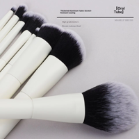 Ensemble professionnel de 8 pinceaux de maquillage en fibres haute densité, noir et beige au choix, pour poudre, contour du nez et maquillage du visage, marque privée