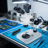 Murzider MSD202T-B1-500 Trinocular Stereo Microscope with a 5MP Camera for Electronic Repair