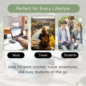 Lonchera Eléctrica Recargable con Función de Reserva, Calentador de Comida Portátil, Diseño a Prueba de Fugas para Trabajadores de Oficina y Viajeros - Product Image 3