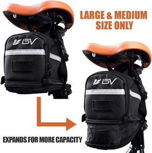 Sac de vélo à sangle spacieux avec matériau réfléchissant Séparateur de selle séparé <span class=keywords><strong>Cintre</strong></span> de lumière Salle de sécurité maximale pour les petits objets - Product Image 3