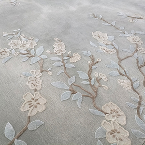 Tappeto di Lusso Orientale Floreale Annodato a Mano in Lana Neozelandese e Seta di Bambù, Misura Personalizzata <span class=keywords><strong>per</strong></span> Hotel e Ville - Product Image 2