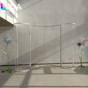 LEDA Outdoor Wedding Decoration S-Shape Crystal Hanging Wedding <b>Backdrop</b> Led Light <b>Stand</b> For Wedding Decoration - Product Image 5