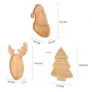Di Natale di lusso piatto decorativo di Natale in legno che serve vassoio ornamento albero per la decorazione della casa per il Ramadan e di nozze - Product Image 4