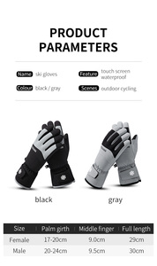 Gants <span class=keywords><strong>de</strong></span> <span class=keywords><strong>ski</strong></span> <span class=keywords><strong>de</strong></span> snowboard d'hiver imperméables pour homme unisexe à écran tactile chaud personnalisé pour femmes - Product Image 6