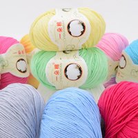 Hilo de Algodón 100% 50g 32S OE Hilado Antipilling Suave Teñido para Tejer a Ganchillo Suéteres, Gorros, Bufandas y Amigurumis para Bebés - 35 Colores