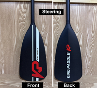 Pagaie de direction Kingpaddle en fibre de carbone haute résistance pour canoë à ailes OC02 - Pagaie de kayak pour eau de mer