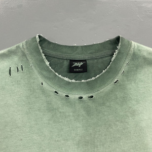 T-shirt <span class=keywords><strong>Vintage</strong></span> pria kustom kaus ukuran besar Pudar pudar matahari kaus ukuran besar asam Stonewash 100% katun - Product Image 3