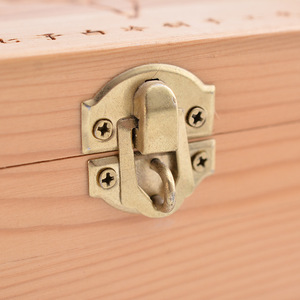 Caja de Almacenamiento de Madera Maciza con Tapa Abatible, Cuadrada, 12 cm, Caja para Joyería, Embalaje General - Product Image 3