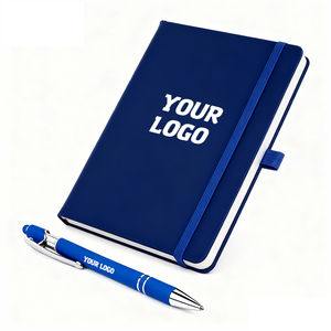 Cuadernos de Papel Personalizados, Diario de Tapa Dura, Cuaderno A6 A5 de Cuero PU con Portaplumas - Product Image 1