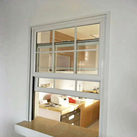 Fenêtre américaine à simple battant en PVC à double vitrage, isolation thermique, intérieur résidentiel, coulissante verticale, moustiquaire magnétique en fibre de verre