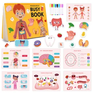 Sticker Rustige Boek Puzzels Spel Educatief Speelgoed Kinderen Herhaaldelijk Bezig Kaartpasta Bijpassende Cognitie Baby Early Montessori Speelgoed