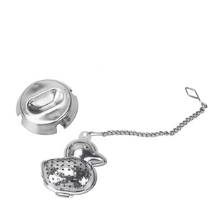 गर्म बिक्री वाली स्टेनलेस स्टील बतख आकार चाय इनफ्यूज़र को सिरेमिक प्लास्टिक जाल सामग्री फिल्टर और रसोई के उपयोग के लिए श्रृंखला - Product Image 1