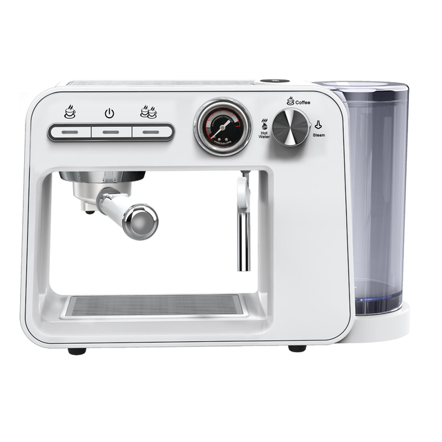 Electric Programmable Stainless Steel Espresso Cappuccino Maker with Coffee Milk Frother for Hotel & Household Use