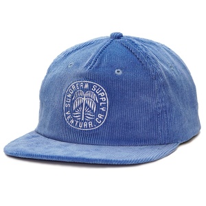Casquettes Snapback en velours côtelé personnalisées, 5 panneaux, non structurées, avec étiquette tissée, logo brodé - Product Image 4
