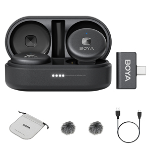 Omic-d/U không dây Lavalier ve áo microphone cho iPhone iPad Android type-c điện thoại thông minh Youtube sống trò chơi ghi âm cuộc phỏng vấn - Product Image 1