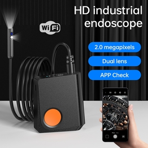 Caméra <span class=keywords><strong>endoscope</strong></span> IOS à double objectif 7.9mm <span class=keywords><strong>Endoscope</strong></span> Android WIFI Câble détachable 5M Endoscopie d'inspection de tuyaux 1440P - Product Image 2
