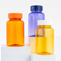 Flacon de pilules en PET de 250 cc, matière première de qualité alimentaire, étanchéité parfaite, anti-fuite, logo personnalisé accepté, pour l'emballage de compléments alimentaires