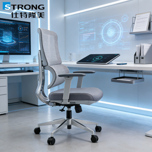 <span class=keywords><strong>Chaise</strong></span> <span class=keywords><strong>de</strong></span> <span class=keywords><strong>bureau</strong></span> ergonomique en maille grise <span class=keywords><strong>haut</strong></span> <span class=keywords><strong>de</strong></span> <span class=keywords><strong>gamme</strong></span>, best-seller moderne, avec soutien lombaire réglable et accoudoirs 3D pour le travail quotidien au <span class=keywords><strong>bureau</strong></span> - Product Image 3