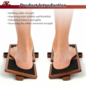 CZFIT Estirador de pies de madera, Entrenador de equilibrio de una sola pierna, Tabla de equilibrio para ballet, Equilibrio y fortalecimiento de tobillos y pies de madera - Product Image 5