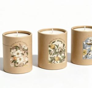 Scented Candle <b>White</b> Paper Tube Packaging Recyclable Cylindrical <b>Box</b> for Home Fragrance - Product Image 4