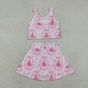 RTS Ropa Deportiva: Conjuntos Casuales de Falda-Pantalón para Niñas con Lazo, Ideales para Yoga, Animación y Uso Diario - Product Image 3