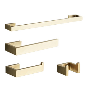 Saint Ruijia Brushed Gold Towel Rack Set Stainless Steel Bathroom Hardware <b>Accessories</b> 304 Steel <b>Toilet</b> Paper Holder - Product Image 5