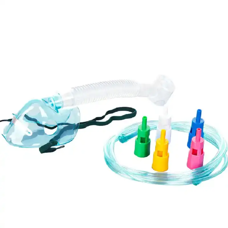 Kit de masque Venturi médical Evereast 7 couleurs masque à oxygène jetable à concentration d'oxygène réglable