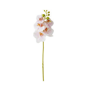 Phalaenopsis Orchid Artificial <b>Flowers</b> 5-Headed Silk High Simulation Home Wedding Decor <b>Light</b> Pink White Green - Product Image 5