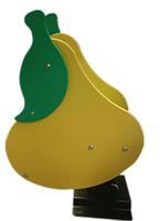 Chevaux à bascule en PE style fruit pour enfants, équipement de divertissement extérieur pour maternelles, écoles, jardins et aires de jeux