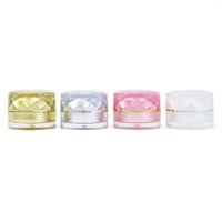 Pot de crème acrylique de 5g 10g avec la conception d'orchidée de prisme de diamant récipient cosmétique pot d'emballage de soins de la peau en plastique