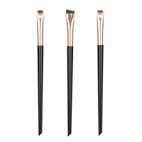Grosir 3 buah garis alis Eyeliner datar kuas Eyeliner kuas Eyeshadow profesional Ultra tipis kuas rias