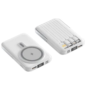 Meilleures ventes Amazon power bank magnétique power bank magnétique 4 en 1 avec chargeur sans fil Power Banks Safe Packs pour téléphone mobile