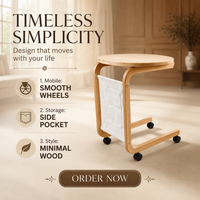 Table basse d'appoint en bois moderne et durable avec rangement, facile à assembler, mobile pour chambre, salon et usage hôtelier