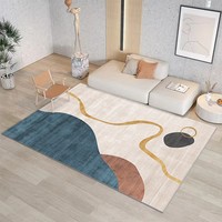 Tapis de salon moderne et simple, antidérapant, insonorisant, à motif abstrait, fabriqué à la machine, personnalisable et écologique