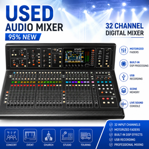 Consola <span class=keywords><strong>de</strong></span> <span class=keywords><strong>Mezclas</strong></span> <span class=keywords><strong>de</strong></span> Estudio Usada, Mezclador <span class=keywords><strong>de</strong></span> Audio con Interfaz <span class=keywords><strong>USB</strong></span> <span class=keywords><strong>de</strong></span> 32 Canales para Escenarios, Iglesias y Espectáculos - Product Image 1