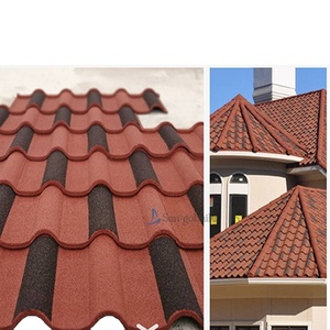 2025 nueva llegada materiales de construcción 150g aluminio Zinc piedra recubierta de Metal azulejo Golan azulejos doble Color - Product Image 2