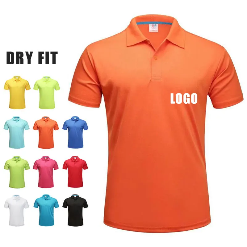 Consegna veloce Custom Golf Quick Dry 100% poliestere T-Shirt sublimazione Blank Tshirt T-Shirt Plus Size Polo da uomo per uomo