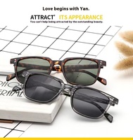 Nouvelles Lunettes de Soleil Carrées de Luxe Discrètes 2026, Monture Complète en Acétate UV400 Unisexe, Style Rétro Coréen, Logo Personnalisé OEM