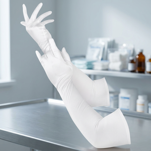 Gants élégants blancs longs pour opéra, en polyester et lycra extensible, pour soirée formelle, mariage, robe de mariée, soirée, pour femmes - Product Image 4